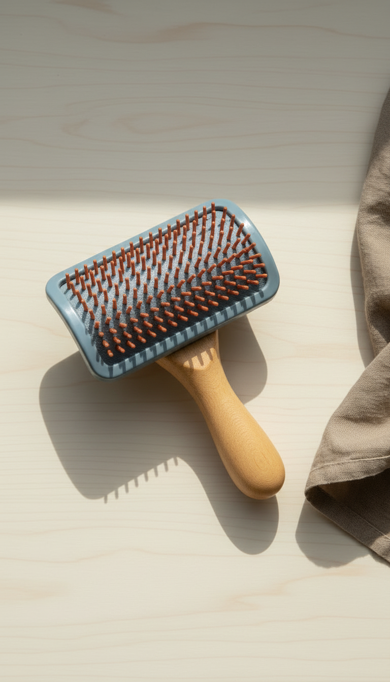 Alternate angle view of Brosse toilettage chien à picots souples