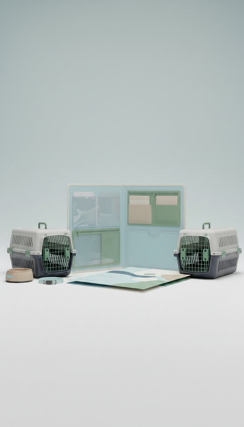 Alternate angle view of Branded Pet Travel Documentation Folder