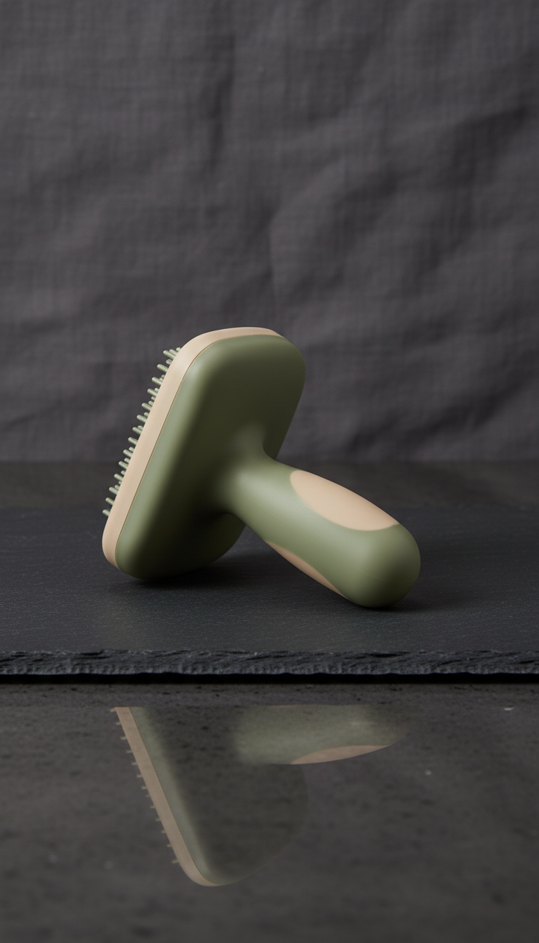 Ergonomic Grooming Brush in a new setting