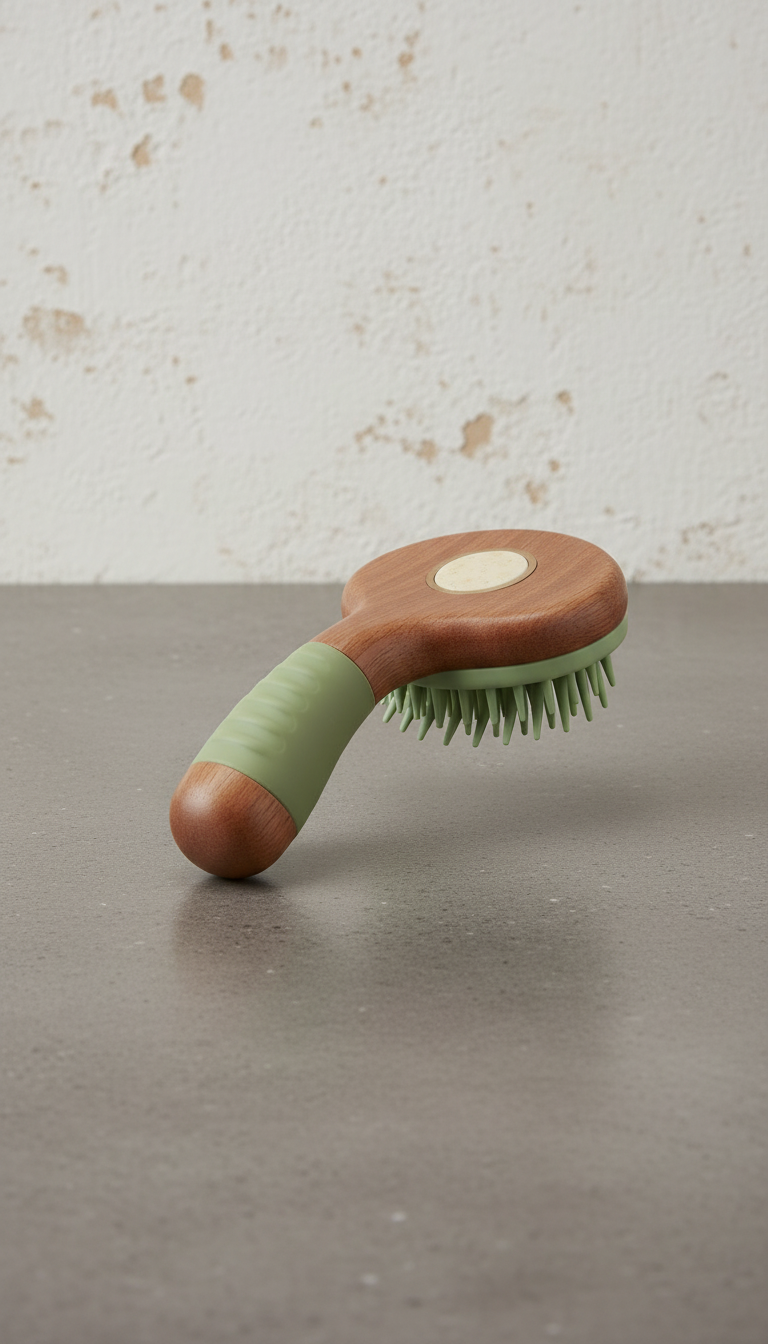 Ergonomic Pet Grooming Brush in a new setting