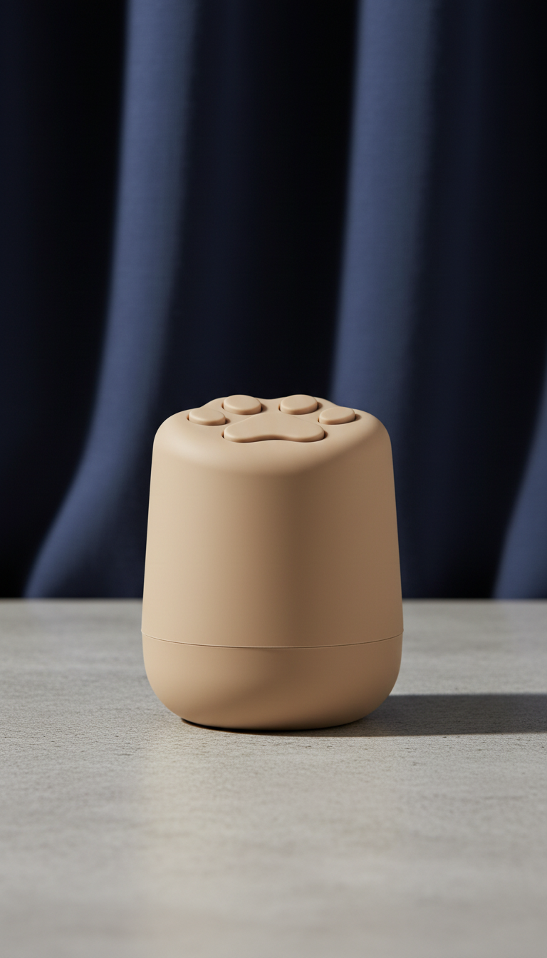 Silicone paw cleaner matte sand in a new setting